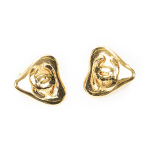 Chanel CC Heart Clip On Earrings